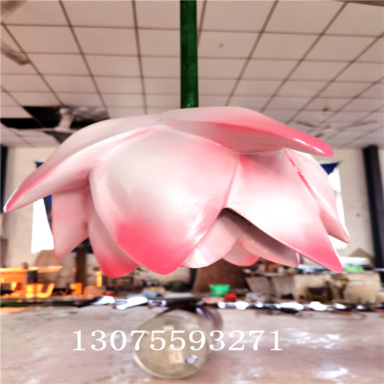 玻璃钢荷花雕塑